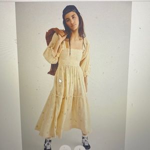 Dahlia embroidered dress - free people